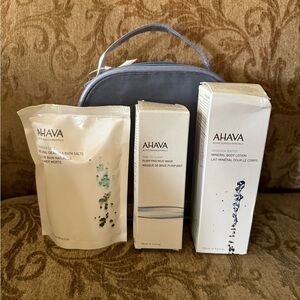 Set of Ahava products Ahava Dead Sea body lotion Mud Mask - Dead Sea bath salt